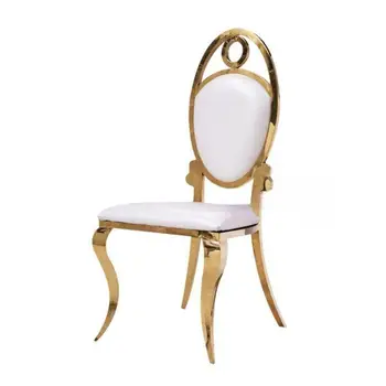 Design najem modno belo in zlato noge jekla nerjavečega jekla poroko stoli