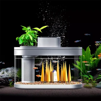 Fish Tank Rib Tank Akvarij Smart Amfibijska Eco Namizni Akril Fish Tank Akvarij