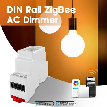 GLEDOPTO Din Rail ZigBee AC Dimmer APP Potisnite Stikalo RF Daljinski upravljalnik 35MM Električni Vodnik Železniškega Delo z Tuya SmartThings Alexa