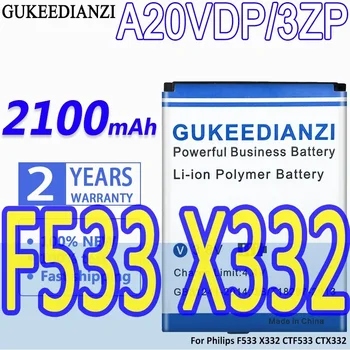 GUKEEDIANZI A20VDP/3ZP 2100mAh Polnilne Baterije Za Mobilne Philips F533 X332 CTF533 CTX332