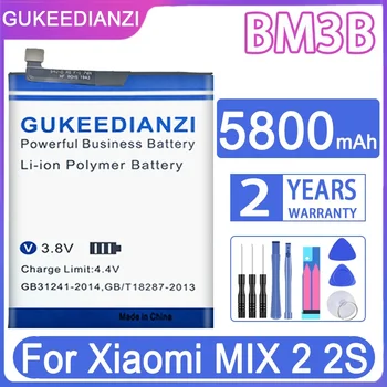 GUKEEDIANZI Baterija za Xiaomi MIX2 MIX2S BM3B 5800mAh MEŠANICA 2 MEŠANICA 2S Visoko zmogljive Li-Polymer Zamenjava Bateria z Orodji Darilo