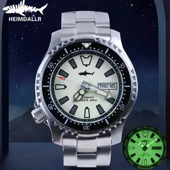 HEIMDALLR Luksuzni Watch Potapljanje Moških Mehanske Ročne ure NH36A Samodejno Svetlobna Nepremočljiva iz Nerjavečega Jekla Mens Ure Ura