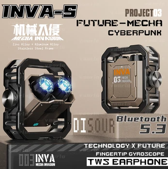 High-End INVA-S 03 TWS Gaming Esports Brezžične Slušalke HiFi Stereo Bluetooth Slušalke Obračanje Fidget Čepkov Darilo Za Fante