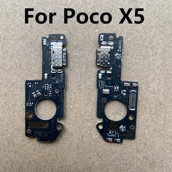 Hitro Polnjenje prek kabla USB Dock Vmesnik Za Xiaomi Poco X5 5G Mikrofon Spojnik Mikrofona Odbor Flex Kabel za Popravilo Delov Globalnega