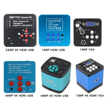 Industrijska Video Kamera Mikroskop 1080P 2K 4K 48MP 20MP HDMI, USB, VGA, TF, ki je Primerna Za Povečevalno Steklo Čip Mobilni Telefon Popravila