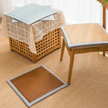 Japonski slog, Barva Tatami Sedež Pad Cool Dihanje Rattan Stol nedrsečo Mat, Preprosto Dekoracijo Doma Blata Blazine