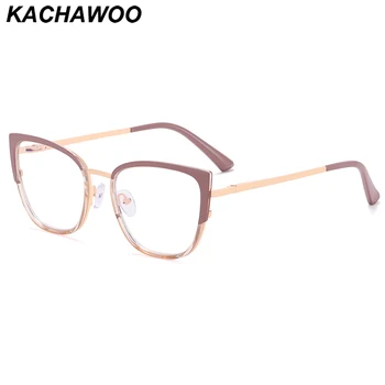 Kachawoo ženske cat eye glasses anti modra svetloba ženske tr90 kovinski optičnih očal okvir modni ženski Evropski stil zlato