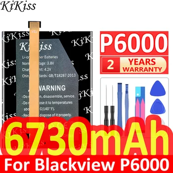 KiKiss P 6000 6730mAh Baterija Za Blackview P6000 Pametni Telefon Baterije + Brezplačna Orodja