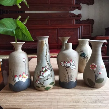 Kitajski Slog Keramične Vaze, urejanje Krajine Flower Boutique Doma, Dnevna Soba, Spalnica Dekoracijo, Svetlobno Razkošje Lotus Ročno poslikano Vaza