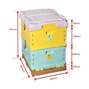 Košnica čebelarska oprema Večfunkcijsko plastičnih panj Dve plasti 10 okvir PE termo čebelji panj