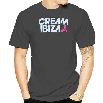 KREMA IBIZA Classic Logotip Mens T-Shirt - Festival Stranka Poletje Tee - Modro - S-XXL