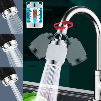 Kuhinjska Pipa Extender 360° Obračanje Kovina ABS Pipo Spray Prilogo 3 Načini Anti-Splash Filtrira Korito Tapnite Prezračevalnik Razširitev