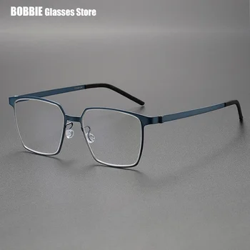 Kvadratni Titana Ultralahkih Očal Okvir Moških Brezvijačno Recept Očala Ženske Moypia Očala Danska Blagovno Znamko Design 9637