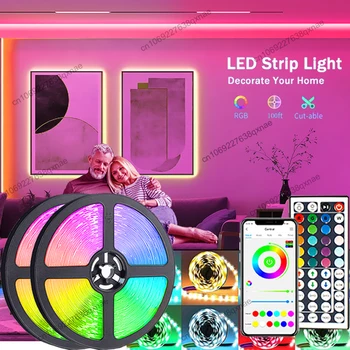 Led Trakovi Luči Bluetooth Aplikacijo Sinhronizacija Glasbe Spreminjanje Barve RGB SMD5050 Led Luči za Spalnica Soba Dekoracijo Doma Stranka Festival