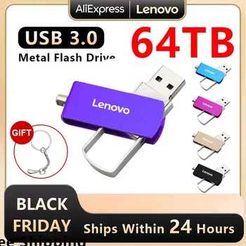 Lenovo USB Flash Drive 16TB 4TB Pero Disk 2TB USB 3.0 za Visoke Hitrosti Prenosa Kovinski Prenosni Pendrive Cle U Disk Memoria USB ključ