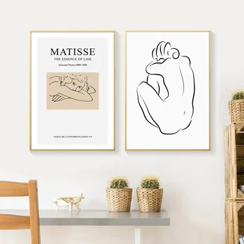 Matisse Preprosta Modna Sodobni Modi Skica Številke Stil Dekoracijo Doma Slik, Plakatov in Fotografij Platno Umetnosti Steni Sliko Umetnosti