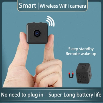 Mini Fotoaparat Brezžično WiFi Oddaljeni Zaslon Kamere Drobne Doma IP Kamera Ni treba, da je vtič v Super-z dolgo življenjsko dobo