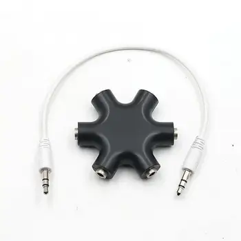 Mini Prenosni 1 do 5 3,5 mm Vtič Stereo Audio Slušalke Splitter nastavek za Telefon