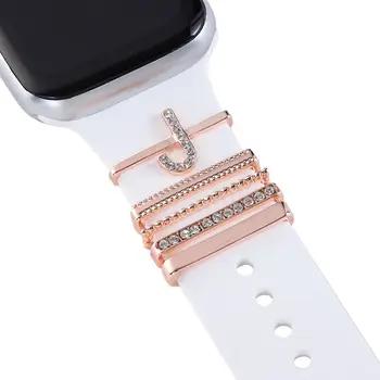 Minimalističen Watch Dekoracijo Za Apple Watch Band Diamond Ornament Pametno Gledati Silikonski Trak Pribor Za iwatch Zapestnica