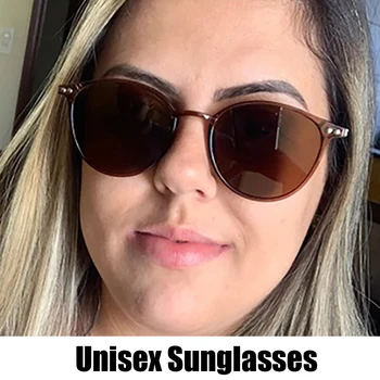 Moda UV400 Okrogla sončna Očala Ženske, Moške Luksuzne blagovne Znamke Oblikovalec Prostem Sonce Očala Vintage sončna Očala Odtenkih za Ženske