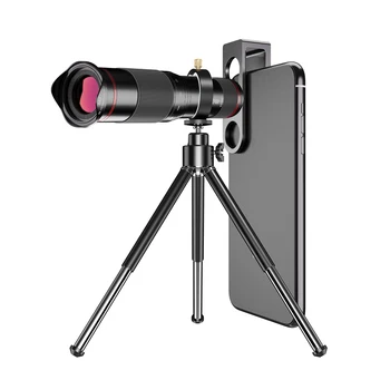 Močan Oko Kovinski Teleskop 48x Super Telefoto Zoom Mobilni Telefon Objektiv Mobilne HD Telefoto Objektiv S Stojalom Za Kampiranje