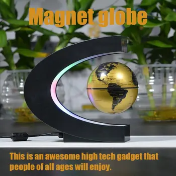 Najnovejši Jogijske Anti Gravity Svetu Magnetni Plavajoče Svetovni Zemljevid z LED Luči za Otroke Darilo Home Office Namizno Dekoracijo