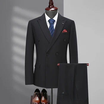 Novo (Blazer+ Hlače) Moda za Moške Poslovne Gospod italijanski Slog, Barva Strokovno Poroko Najboljši Človek bo Ustrezala Velikosti 70-140 kg