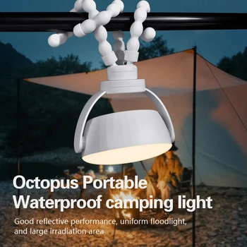 NOVO ctopus navijanje nosilec Nepremočljiva USB Polnilne Baterije Zunanji Prenosni kamp svetlobe BBQ Teras Verando Vrt LED Lučka