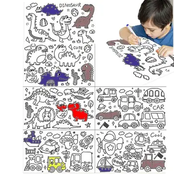 Otroška Risba Roll 11811.8 Palčni Malčka ustvarjalce Lepljivo Začetku Izobraževalne Igrače Za Otroke Art Papir Roll Otroci Barve