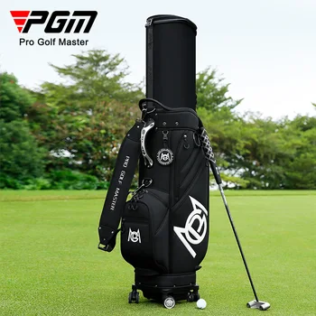 PGM Golf Standard Žogo Torbe Veliko Zmogljivost Stojalo Vrečko s Kolesom Multi-Funkcionalne Mehko usnje, Invertni iztočnico Letalstva Pack QB153