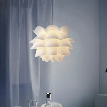 Plastični Lampshade za Obešanje Svetilke, Privlačne Lotus Flower Dizajn, DIY Doma Dekoracijo, Trpežna in Praktična Materiala