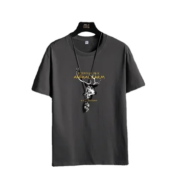 Poletje T-shirt AnimeT Majica za Moške 2023 Ulične Harajuku Alternativnih Gothic Oblačil Punk Grafični Hip Hop Prevelik Vrh Tees
