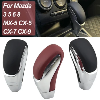 Pravo Usnje Avto Menjalnik Ročice Samodejno Prestavna Ročica Palico Vzvod Za Mazda 3 5 6 8 Za MX-5 CX-5 CX-7 CX-9 Avto Styling