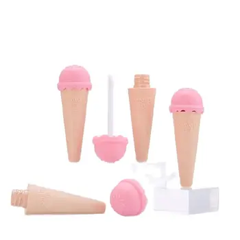 Prazno Lipgloss Cevi 10 ml, Roza Lep Ustvarjalni Stožec Sladoled Ustnice Odtenek DIY Vžigalnike Kozmetične Embalaže Lip Gloss Posode
