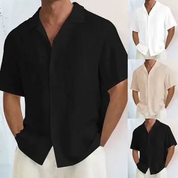 Priložnostne Ohlapno Pleteno Jopico Kratki Rokavi T-shirt Mens Majice Ulične Havajske Srajce za Moške Obleke Poletje Plus Velikost