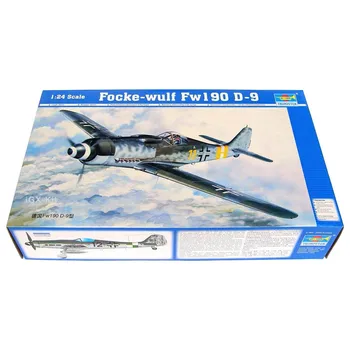 Prvi trobentač deloval 02411 1/24 nemški Focke-wulf Fw190 D-9 Borec Letalo Letalo Vojaško Igrača Zbiranja Plastičnih Model Stavba Kit
