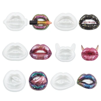 R3MC Usta Lip Obliko Sveče Silikonski Kalup za Ročno izdelane Sveče Okraski, zaradi Česar