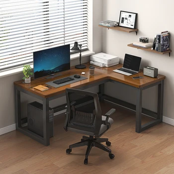 Računalniški mizi kotu za mizo, mizo za dve osebi, L-shaped pisarne, minimalistične študija mizo