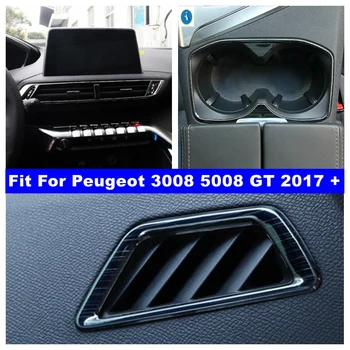 Rokavice Škatla za Shranjevanje Zraka za Nadzor Svetlobe v Vodo, čaša Imetnik Plošča Pokrov Trim Za Peugeot 3008 5008 GT 2017 - 2022 Notranja Oprema