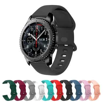 Silikonski Zapestje Trak, Trak za Samsung Galaxy Watch 3 45mm 46mm Prestavi S3 Šport Trak Za Galaxy Aktivna 2 40 mm 44 42mm Watchband
