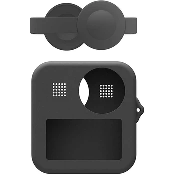 Silikonsko Ohišje za GoPro MAX Dvojno Objektiv Kape Primeru Zajema Zaščitno Ohišje za GoPro MAX delovanje Fotoaparata Dodatki
