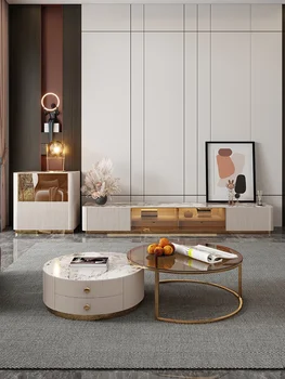 Skala TV omarico, mizico v dnevni sobi Skandinavski slog Pandora okroglo mizico tla omare