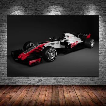 Sportscar Haa Formula F1 Dirke Avtomobilov Strani Prikaži Sliko Black Wall Art Slikarsko Platno Plakate in grafike Doma Odlikovanja
