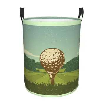 Srčkan Golf Šport Pralnica Ovirajo Velika Oblačila za Shranjevanje Košarico Golf Golfist Igrača Bin Organizator za Fant Dekle