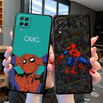 Telefon Primeru za Samsung Galaxy A12 A22 A71 4G A91 A32 A21s A52 A31 A51 A41 A42 A72 5G A11 TPU Mehko Kritje Marvel Comics Spiderman