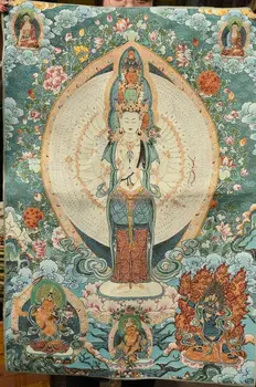 Tibet Tkanine, Svila Budizem 1000 Roke Avalokiteshvara od Boginja Tangka Zidana