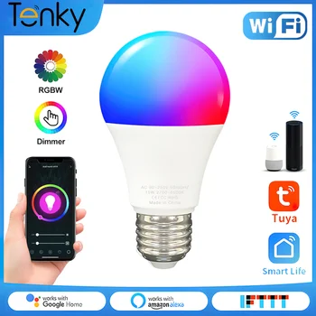 TUYA Smart WiFi E27/B22 RGBCW LED Žarnice, Žarnice Alexa Lučka googlova Domača stran Yandex Alice Zatemniti Čarobno Žarnice Glasovni Nadzor