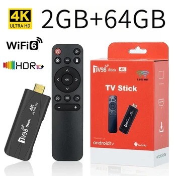 TV98 Mini TV Stick 2 gb in 64 GB Android 12.1 HD 4K 3D 2.4 G 5.8 G dvojno WiFi 6 RK3228A doma gledališča Smart TV Box
