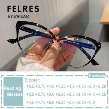 Ultralahkih Anti Modra Svetloba Obravnavi Očala Za Ženske, Moške Retro Preprostost Mačka Oči Jasno Računalnik Očala Presbyopia Očala