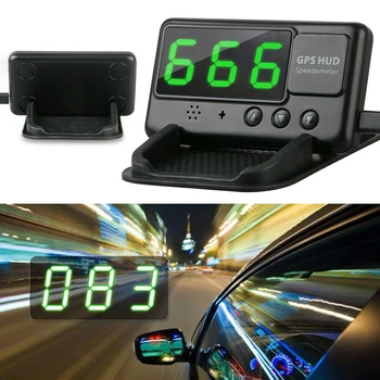 Univerzalna GPS HUD merilnik Hitrosti, Števec kilometrov Avto Digitalno Hitrost Head-up Zaslon MPH Hitrosti Alarm Avto Ura Primerna za vsa vozila